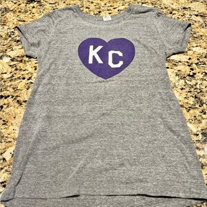 Girls Charlie Hustle KC shirt sleeve tee